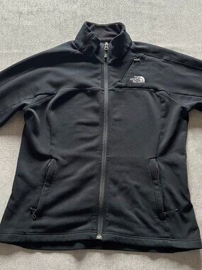 The North Face Full Zip Sweater Jacket Women Large Black Outdoor Warm Hiking